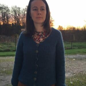 Fabales - Gilet femme au tricot - côtes anglaises- Maloraé Designs