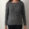 Artémisia - Pull tricot femme - Drop shoulders - Torsades - Point de blé - Maloraé Designs