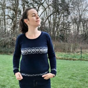 Nemesia - Pul jacquard pour femme au tricot - Maloraé Designs