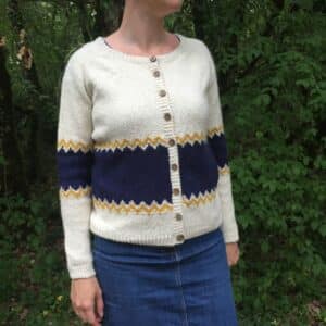 Limniris - Gilet tricot jacquard - Maloraé Designs