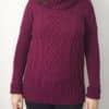 Rosales - Pull femme au tricot - Torsades - Col roulé - Maloraé Designs