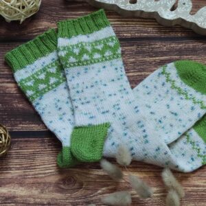 Perce neige socks - Chaussettes en jacquard - Maloraé Designs