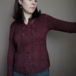 Zinnia - Gilet au tricot pour femme en dentelle et jersey - Maloraé Designs