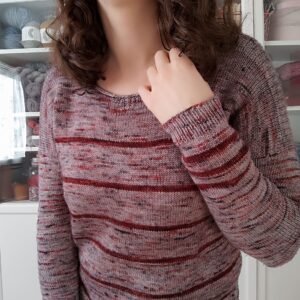 Paeonia - Pull rayé pour femme au tricot - Maloraé Designs