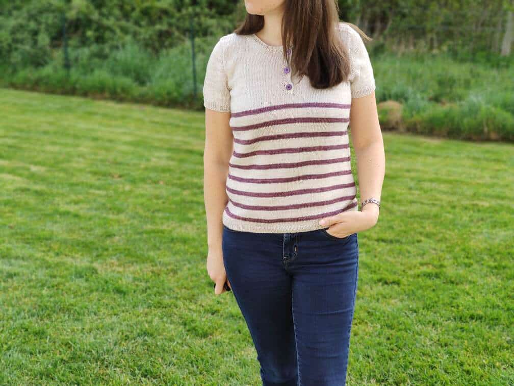 Cattleya Tee, polo au tricot pour femme