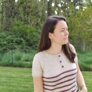 Cattleya Tee, tee-shirt au tricot pour femme