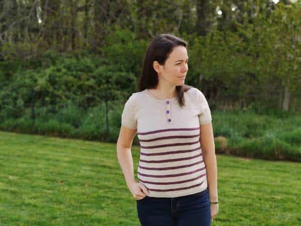 Cattleya Tee, polo au tricot pour femme