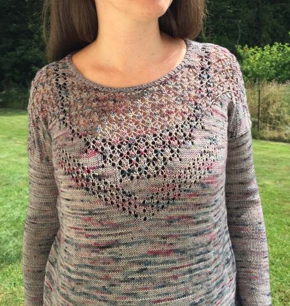 Pull en dentelle au tricot pour femme