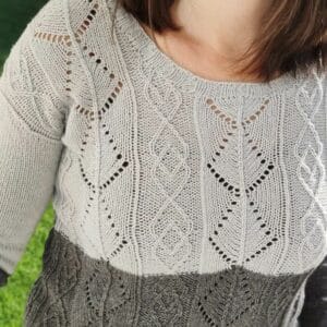 Santoline, pull pour femme colorblock au tricot