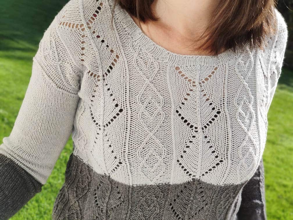 Santoline, pull pour femme colorblock au tricot