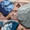 Ixia - pull et bonnet tricoté en jacquard