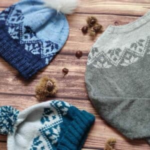 Ixia - pull et bonnet tricoté en jacquard