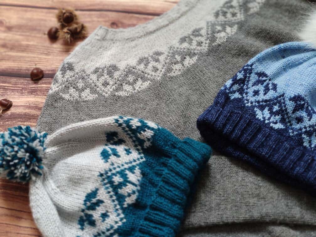 Ixia (hat) & (sweater) - modèle au jacquard