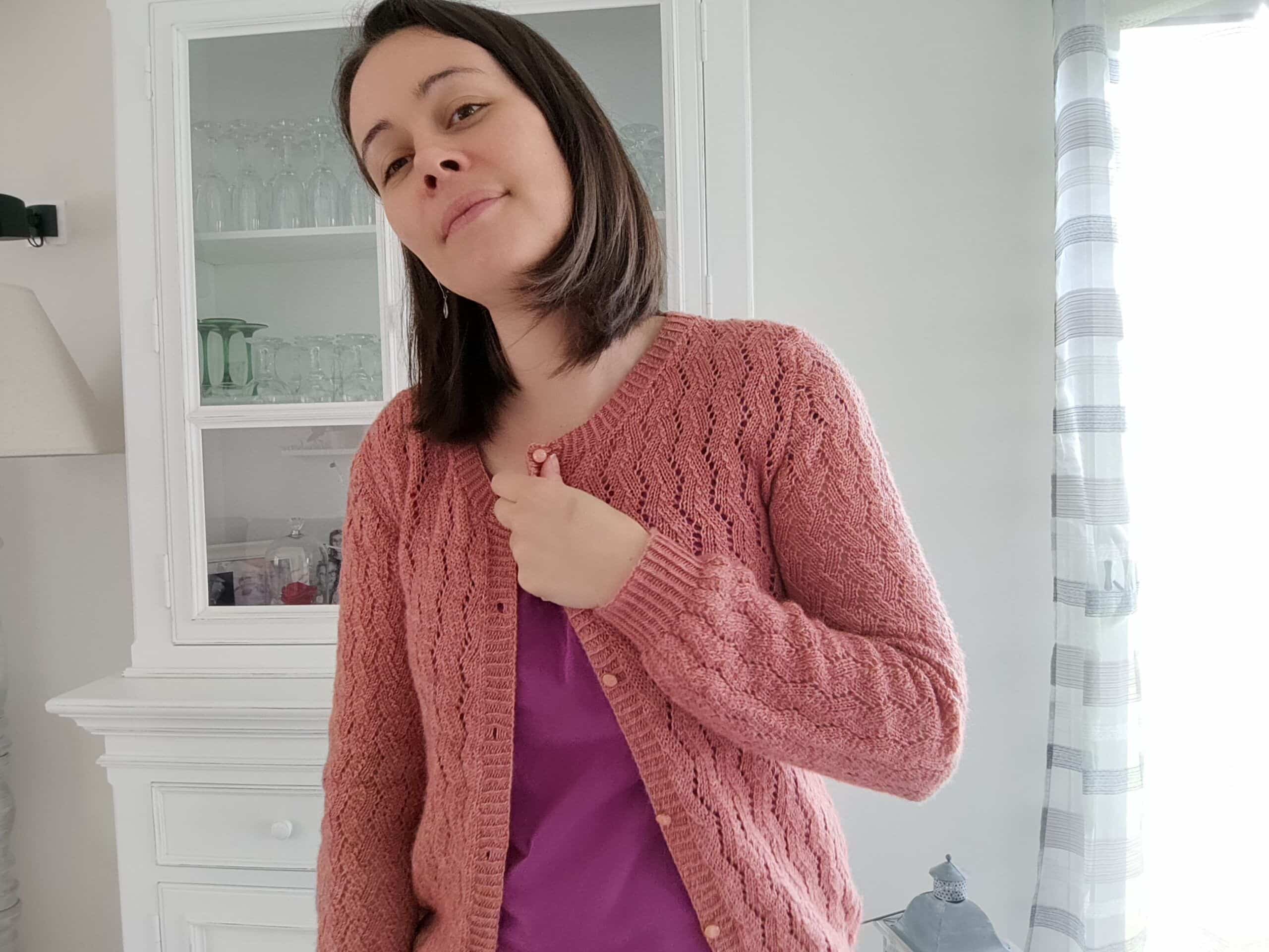 Albizia - Patron de gilet en dentelle - Tricot - Maloraé Designs