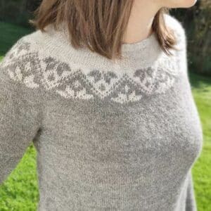 Ixia (sweater) - pull en yoke en jacquard
