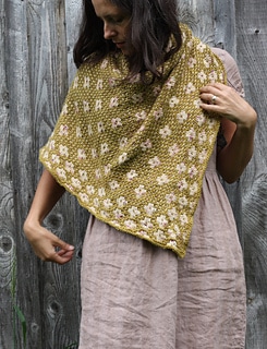 Pressed flower - 10 modèles de châle au tricot pour l'automne
