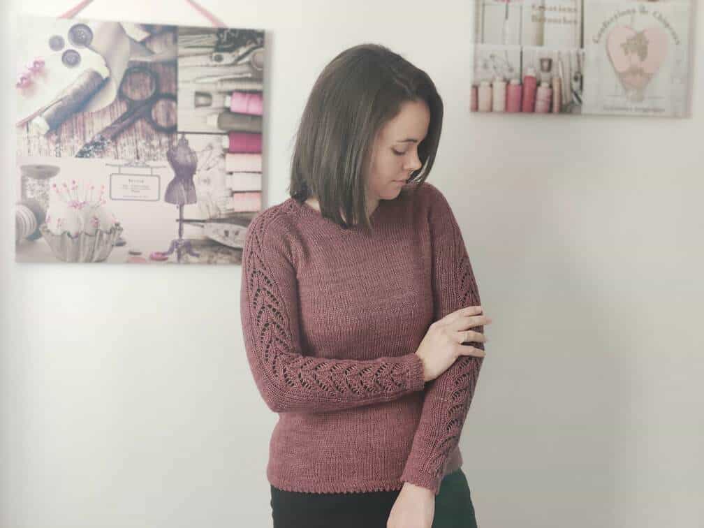 Maloraé Designs - Pull Watsonia tricoté en jersey et dentelle pour femme