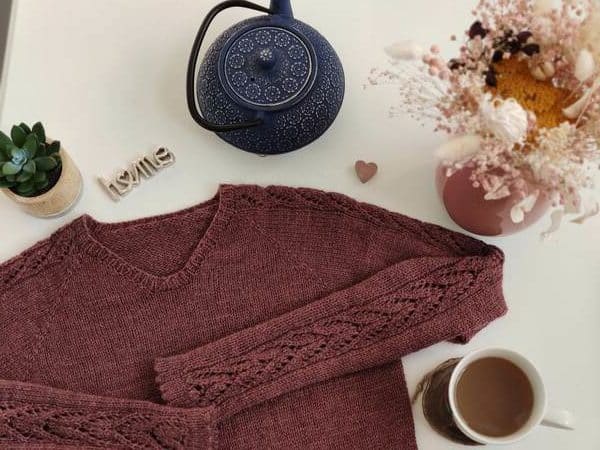 Maloraé Designs - Watsonia - Pull en dentelle et dents de chat pour femme au tricot