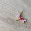 Anneaux marqueurs tricot - Libellule rose - Accessoires tricot - Maloraé Designs