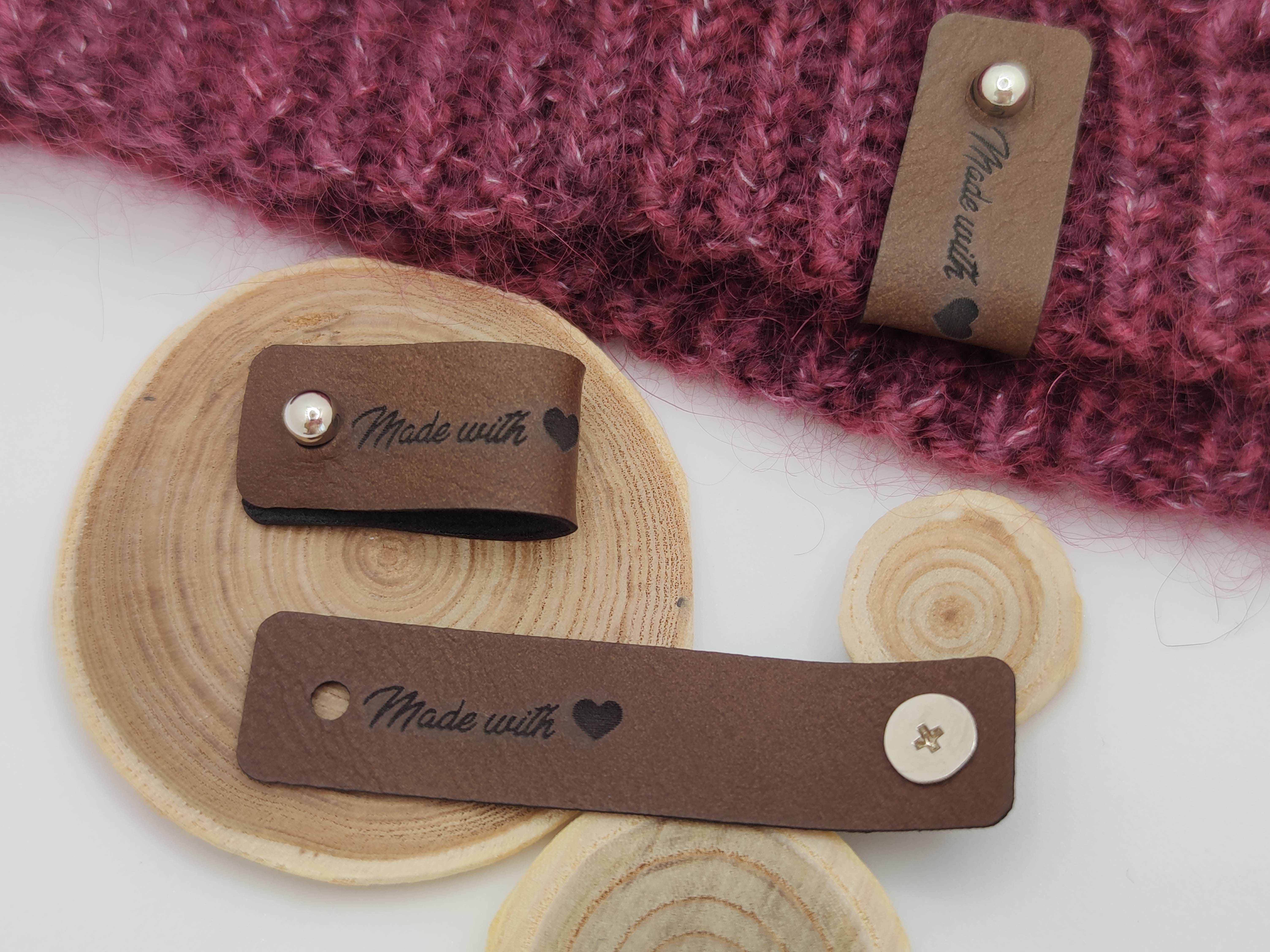 Étiquettes à rivets Made With ❤ - Maloraé Designs