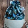Panier projet tricot - Garden party Blue- Taille M - Maloraé Designs