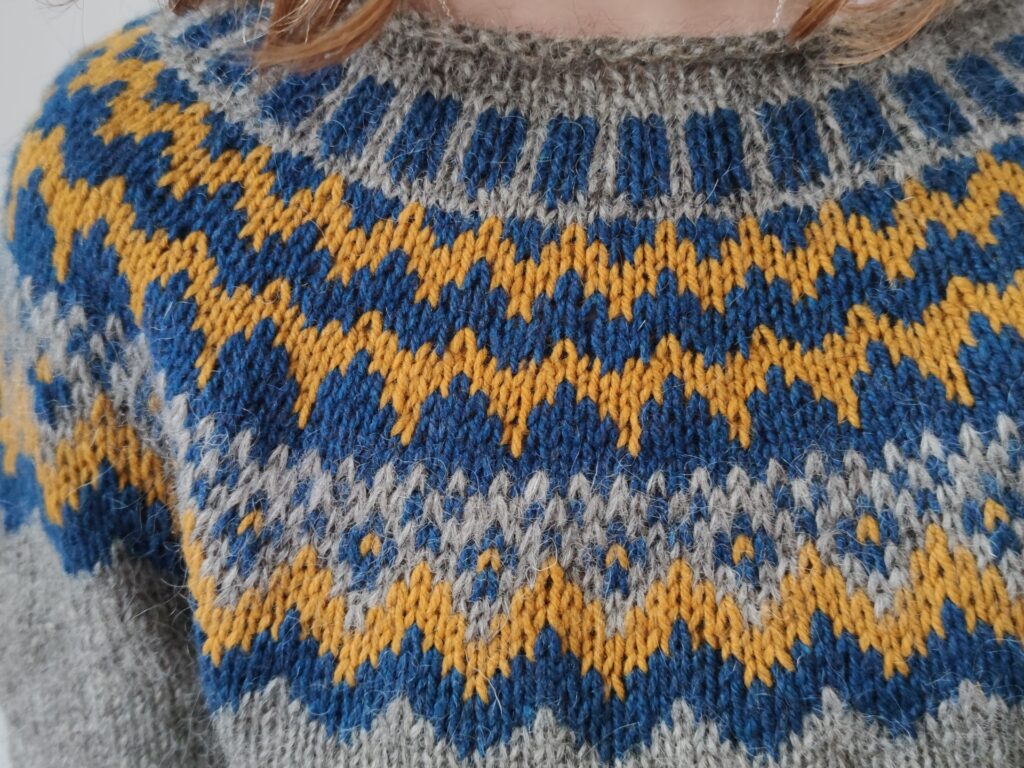 Little Uncinia- Pull jacquard tricot enfant - Maloraé designs