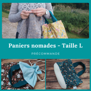 Précommande Taille L - Panier projets tricot nomades - Maloraé Designs