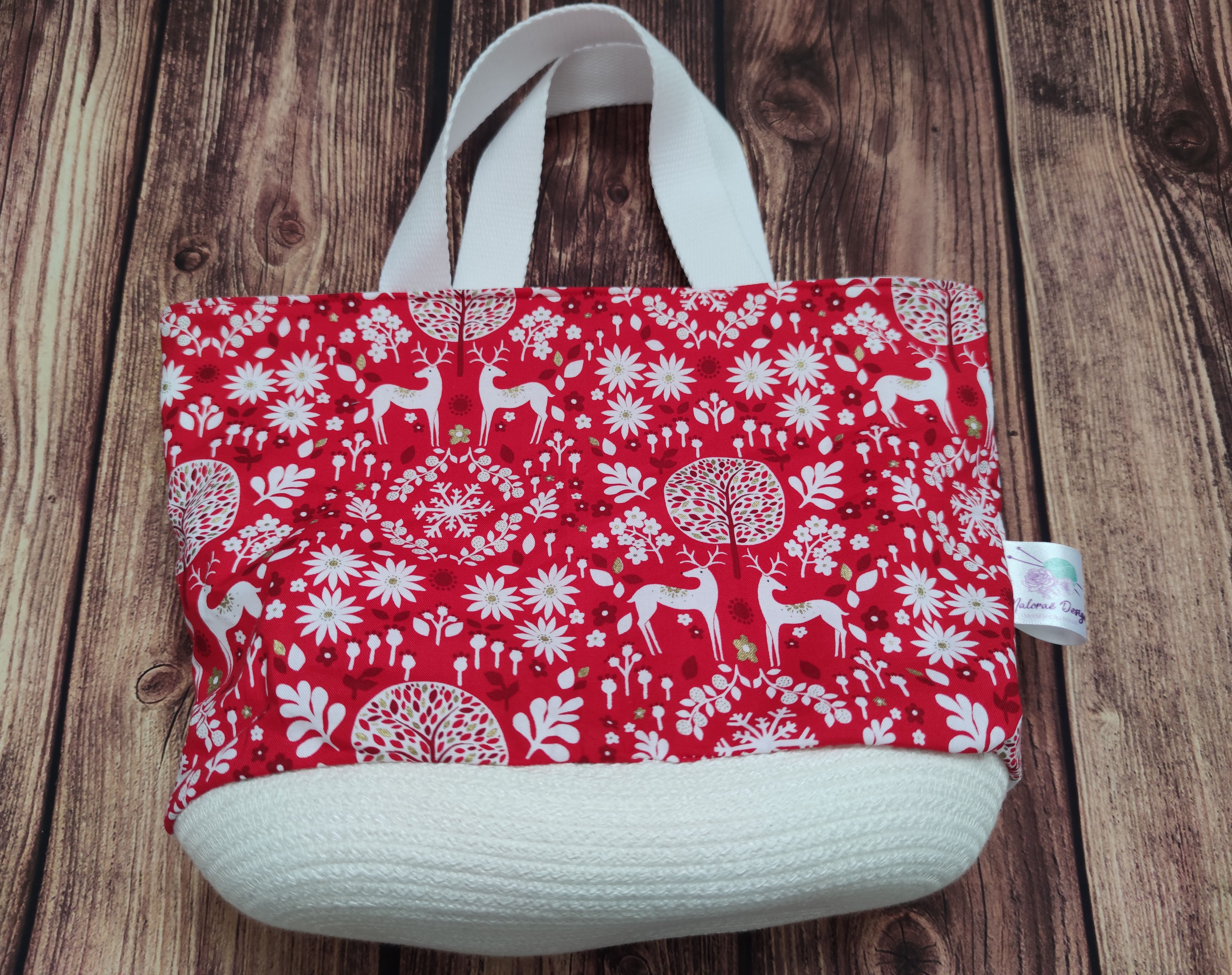 Panier projet tricot Nomade - Taille M - Starlite hollow red - Maloraé Designs
