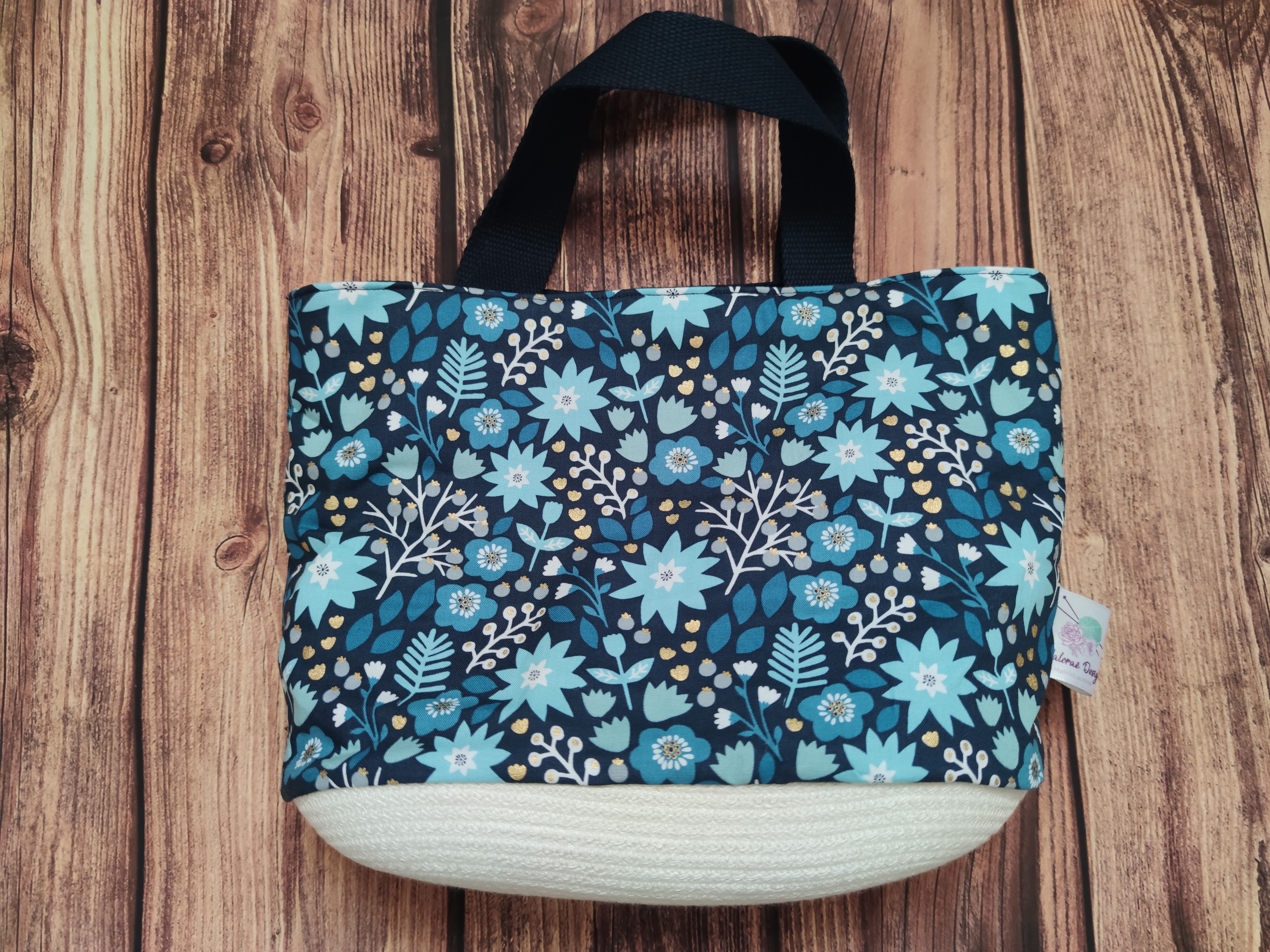Panier nomade- Taille M - Fleurs lurex - Maloraé Designs