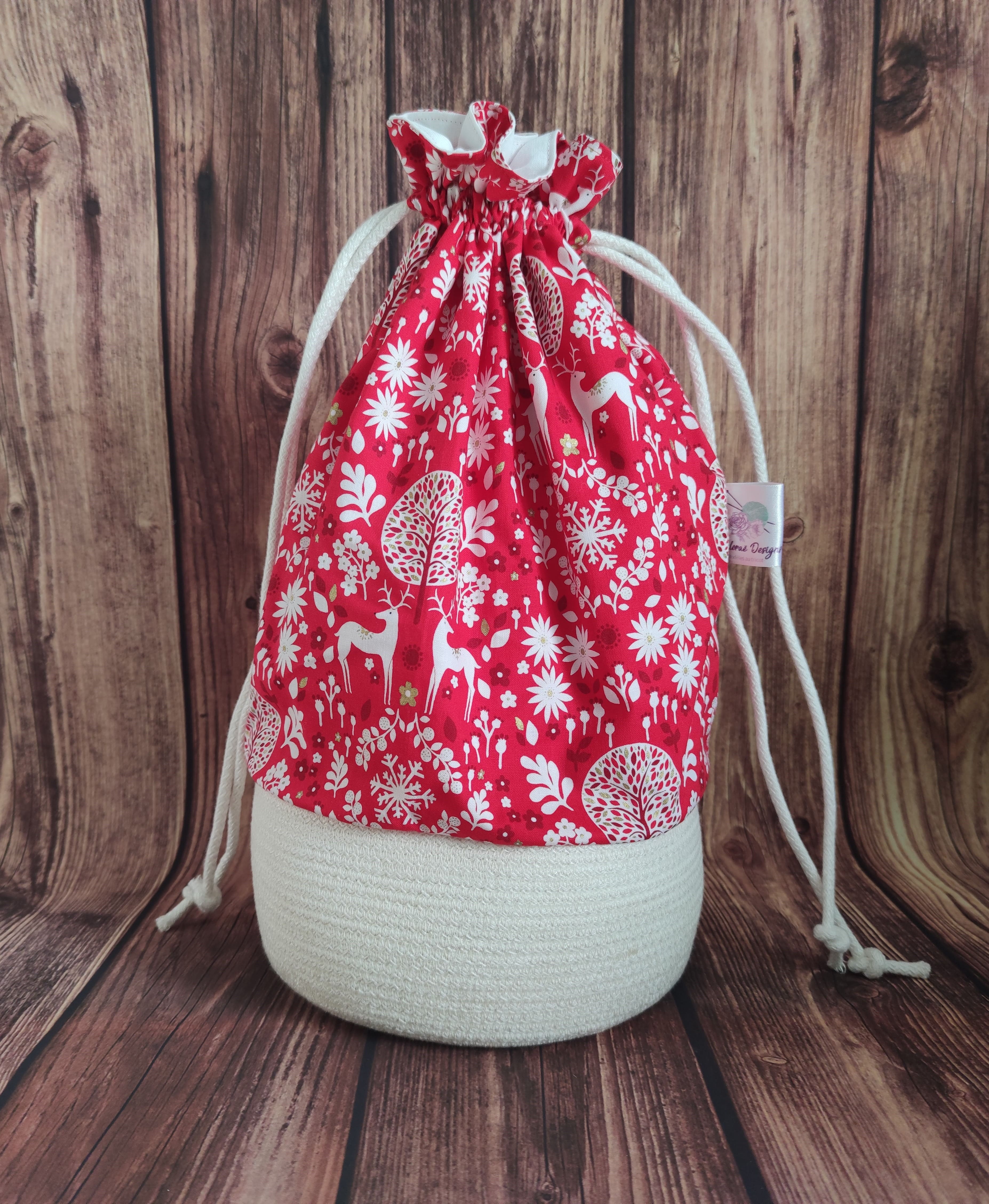 Panier projet tricot - Taille L - Starlite hollow red - Maloraé Designs