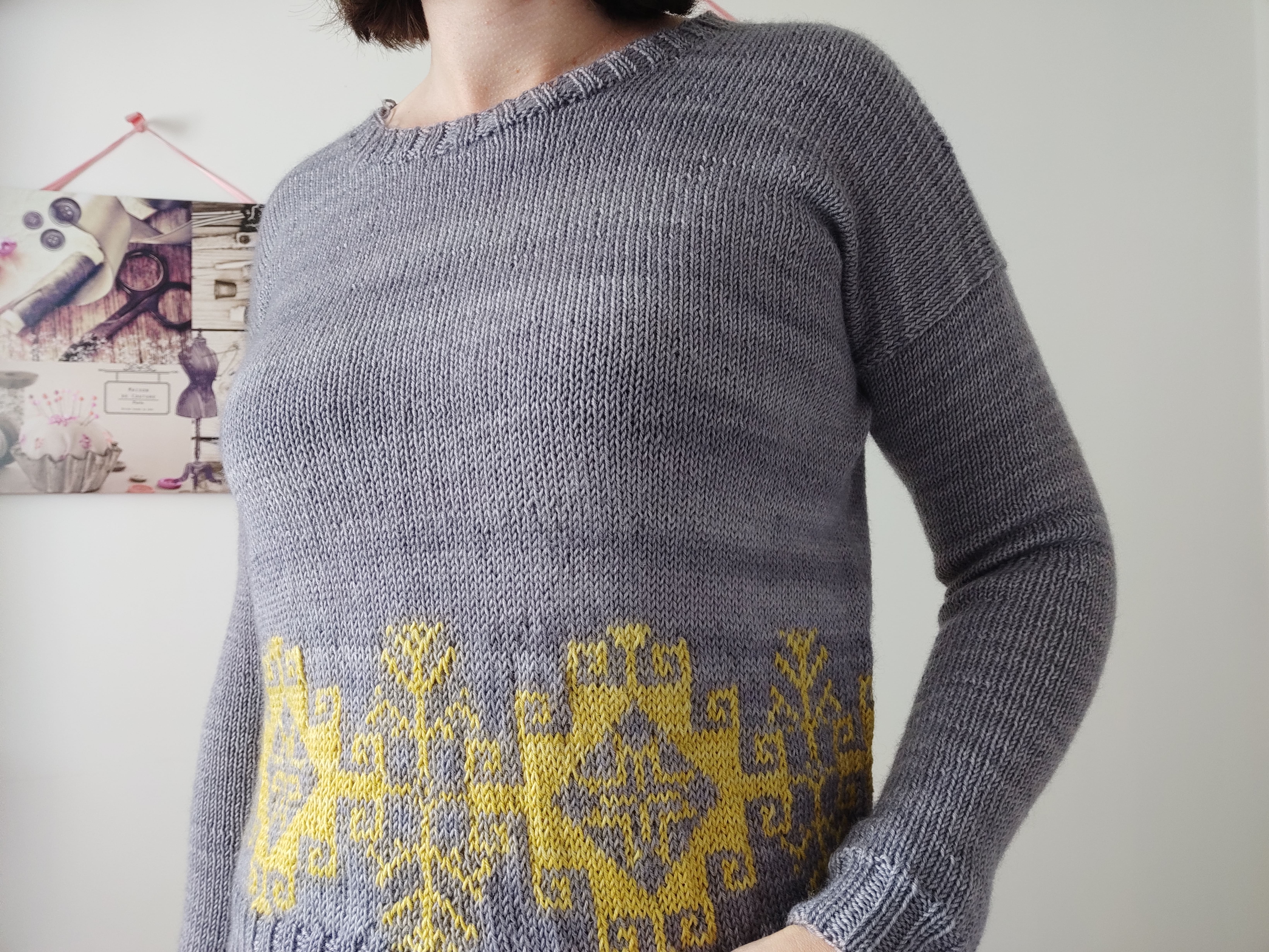 Andraste - Pull tricot femme -Jacquard - Maloaé Designs