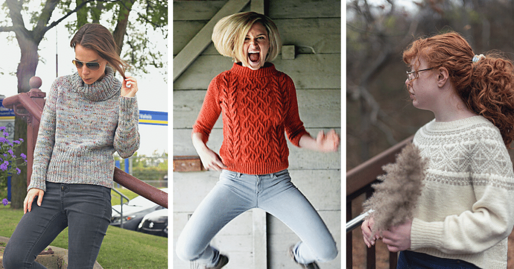 6 Patrons de pulls au tricot pour femme gratuits - Maloraé Designs