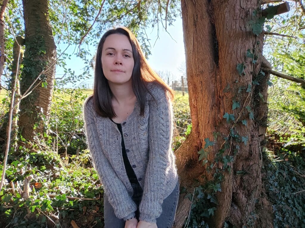 Linen cardigan - Gilet pour femme au tricot -  Maloraé Designs
