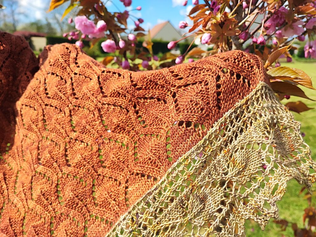 Wildflower Wrap - Étole au tricot - Patron de tricot du mois de mai 2022 - Maloraé Desings