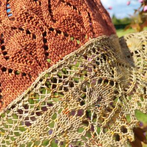 Wildflowers wrap - Étole en dentelle au ricot - Patron de tricot - Maloraé Designs