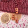 Étiquettes à rivets - Cœur ❤ - Light Rosy brown - Maloraé Designs