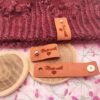 Étiquettes à rivets - Made with ❤ - Light Rosy brown - Maloraé Designs
