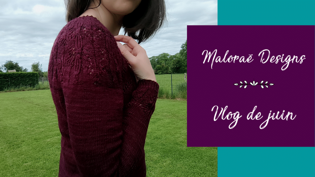 Les coulisses - Celle qui termine ses tricots en-cours! - Vlog de juin - Vidéo tricot - Maloraé Designs