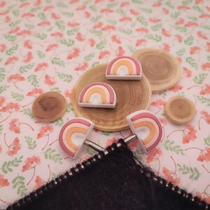 Stoppeurs de mailles - Arc-en-ciel pastel - Accessoires tricot - Maloraé Designs