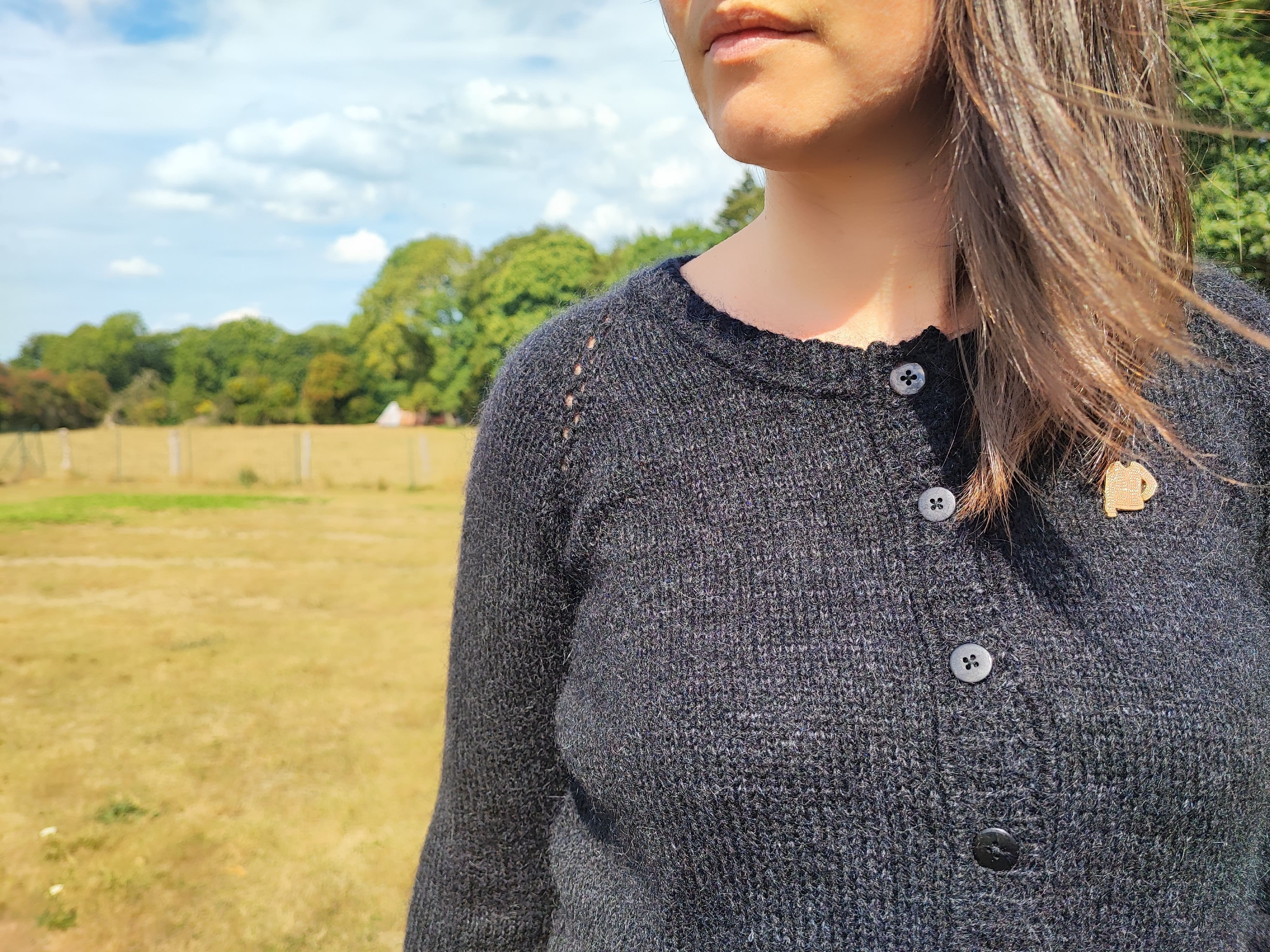 Black Velvet - Gilet raglan basique pour femme au tricot - Maloraé Designs