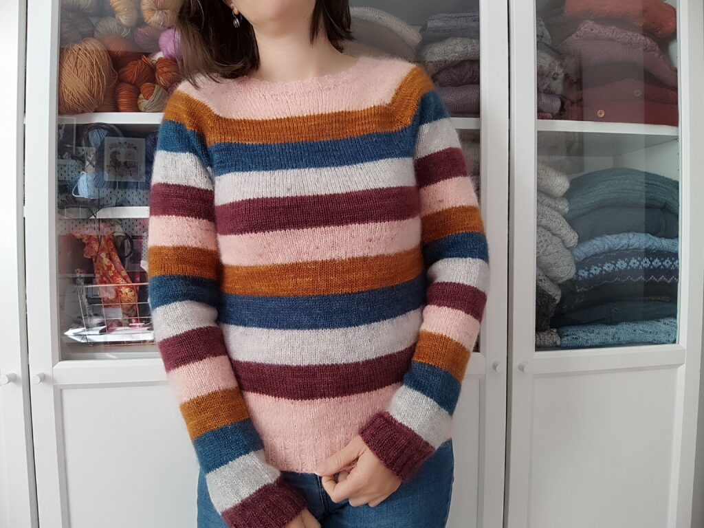 Ophrys- pull raglan rayé - Tricot - Maloraé Designs