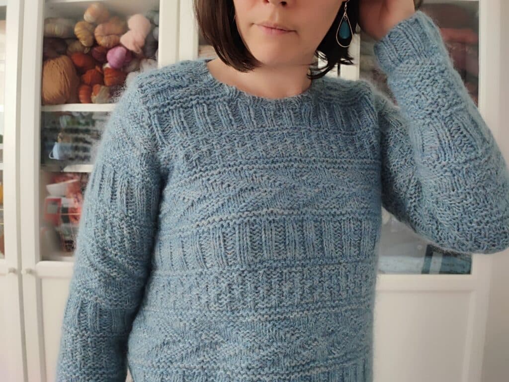 Lobélie - Pull au tricot pour femme - Texture et manches montées - Maloraé Designs