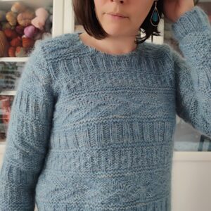 Lobélie - Pull au tricot pour femme - Texture et manches montées - Maloraé Designs