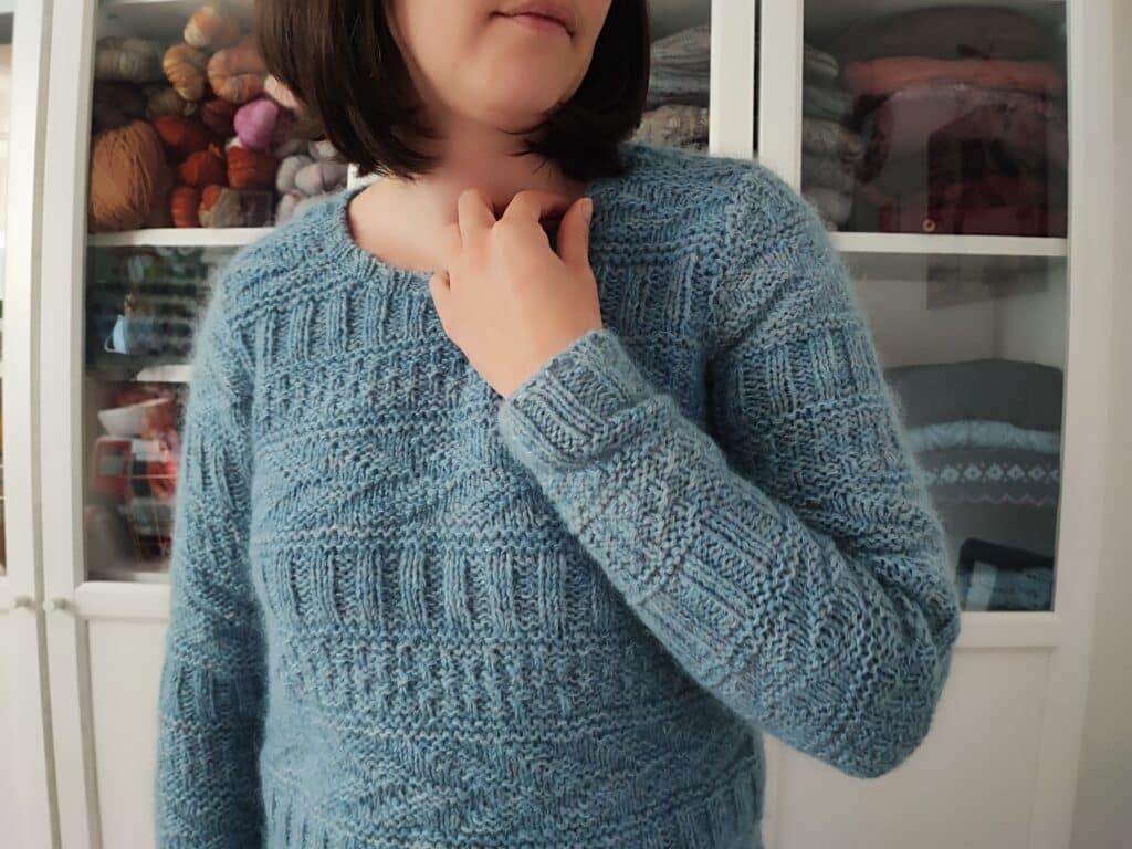 Lobélie - Pull au tricot pour femme - Texture et manches montées - Maloraé Designs