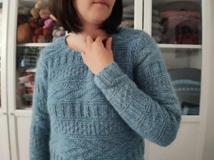 Lobélie - Pull au tricot pour femme - Texture et manches montées - Maloraé Designs