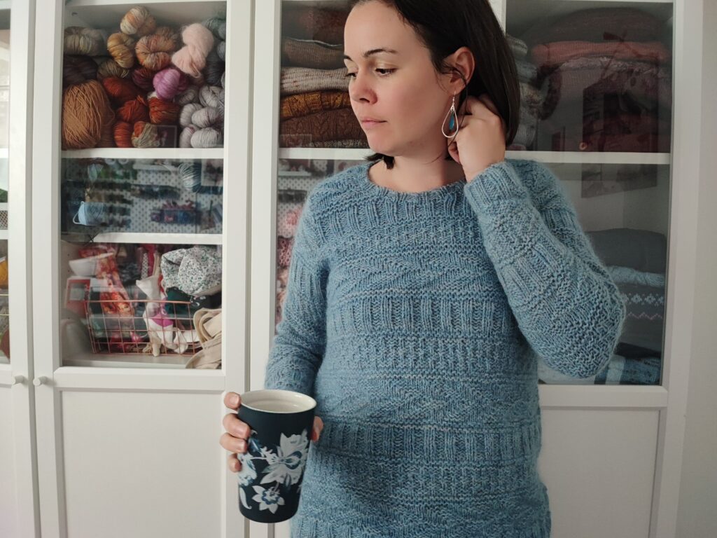 Lobélie - Pull au tricot pour femme - Texture et manches montées - Maloraé Designs