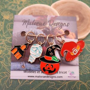 Lot Anneaux marqueurs tricot - Sorcelerie - Accessoires tricot - Maloraé Designs