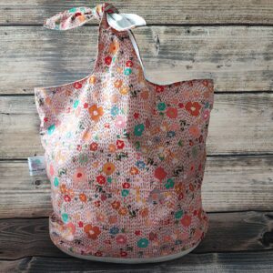 Paniers à projets tricot nomade nœud - Corail - Taille L - Accessoires tricot - Maloraé Designs