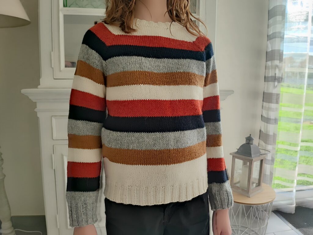 Ophrys little - Pull raglan à rayures - Maloraé Designs
