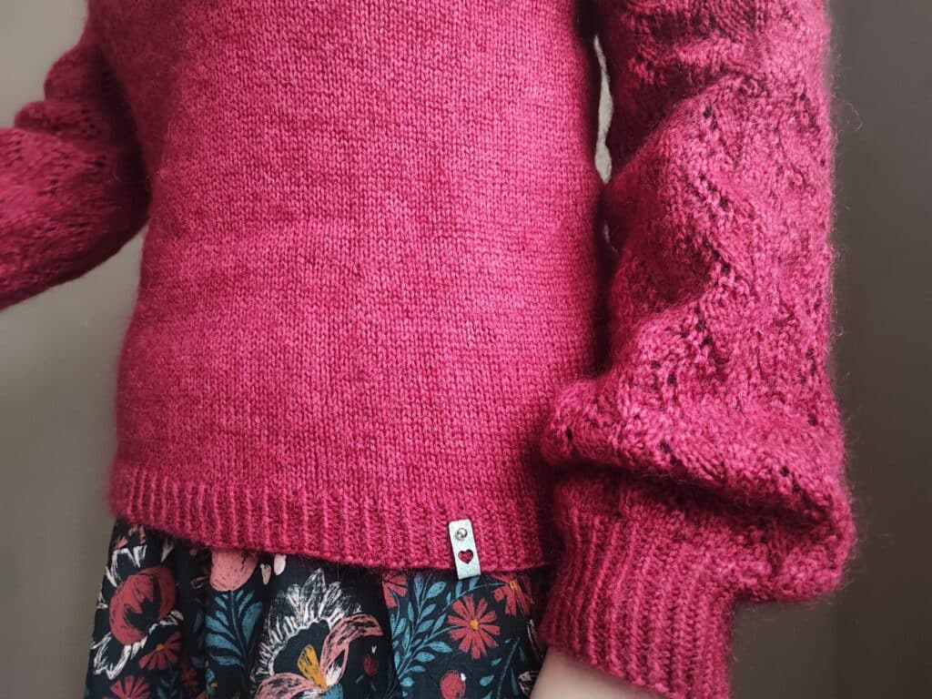 Irésine - Patron de tricot pour femme - Pull - Dentelle - maloraé Designs